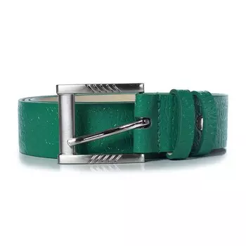 Ремень поясной женский натуральная кожа 41622 зеленый 105/120х3,5х0,3 см