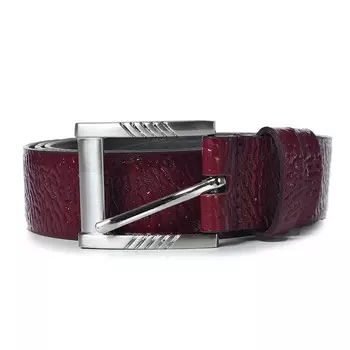 Ремень поясной женский натуральная кожа 41622 бордо 105/120х3,5х0,3 см