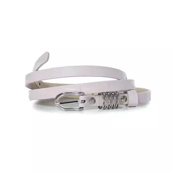 Ремень поясной женский натуральная кожа 41822 розовый 105/120х1х0,3 см