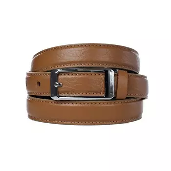 Ремень поясной женский натуральная кожа 44521 рыжий СВ 105/120х2,4х0,3 см