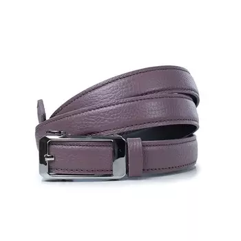 Ремень поясной женский натуральная кожа 44521 лиловый 105/120х2,4х0,3 см