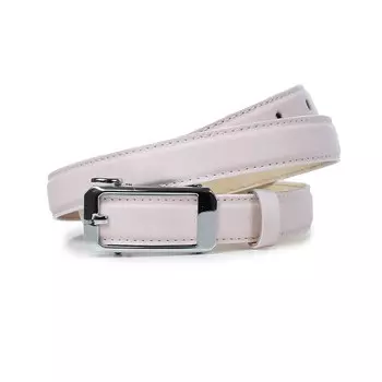 Ремень поясной женский натуральная кожа 44521 розовый 105/120х2,4х0,3 см