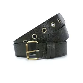 Ремень поясной женский натуральная кожа 54020 оливковый 120х3,7х0,3 см