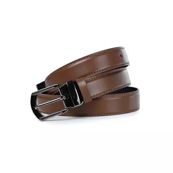 Ремень пояснойной мужской натуральная кожа 9107 рыжий 115х3х0,3 см