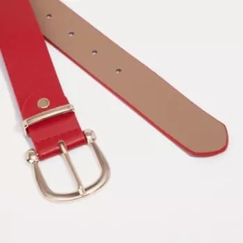 Ремень, ширина 3,5 см, винт, цвет красный