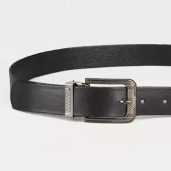 Ремень мужской, ширина 3 см, винт, пряжка металл, цвет чёрный