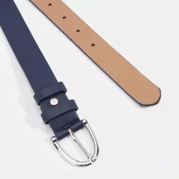 Ремень, ширина 3 см, винт, пряжка металл, цвет синий