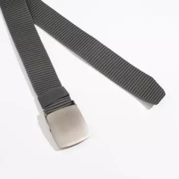 Ремень, ширина 4 см, зажим, пряжка металл, цвет серый