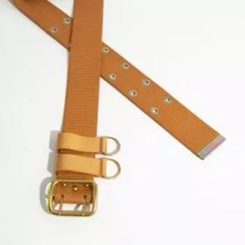 Ремень военный мужской, ширина 5 см, пряжка металл, цвет бежевый