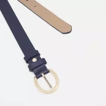 Ремень женский, ширина 2,5 см, винт, пряжка металл, цвет синий