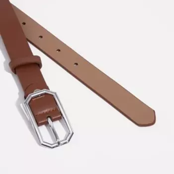 Ремень женский, ширина 2,5 см, винт, пряжка метал, цвет рыжий