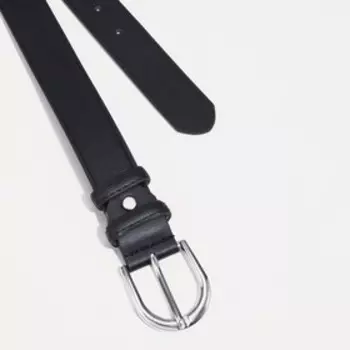 Ремень женский с винтом, 1053.5 см, пряжка металл, серебристая, чёрный