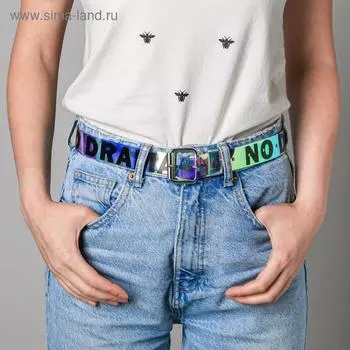 Ремень женский из зеркальной кожи Drama