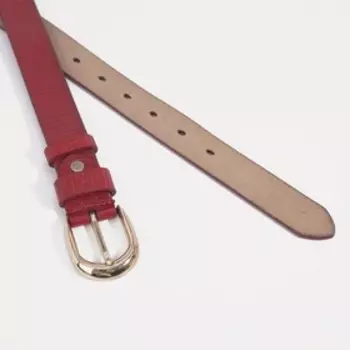 Ремень женский, пряжка золото, ширина - 2,6 см, цвет красный