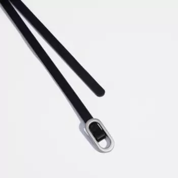 Ремень женский, ширина 0,9 см, пряжка металл, цвет чёрный