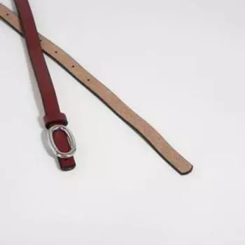 Ремень женский, ширина 1,4 см, гвоздик, цвет бордовый