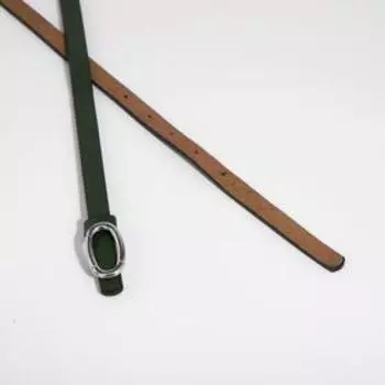 Ремень женский, ширина 1,4 см, гвоздик, цвет зелёный