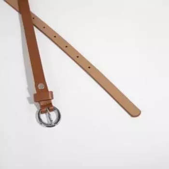 Ремень женский, ширина 1,5 см, винт, пряжка металл, цвет рыжий
