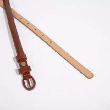 Ремень женский, ширина 1,5 см, винт, пряжка металл, цвет рыжий