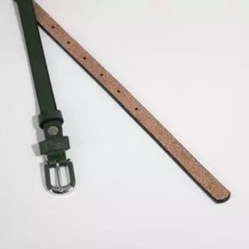 Ремень женский, ширина 1,5 см, винт, пряжка металл, цвет зелёный