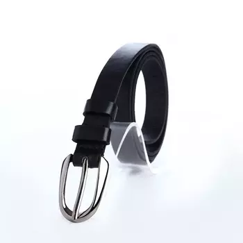 Ремень женский тонкий, 1101.6 см, пряжка тёмный металл, чёрный