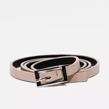 Ремень женский, ширина 1 см, пряжка металл, цвет бежевый