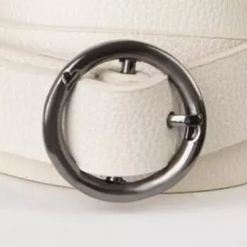 Ремень женский, ширина - 1 см, пряжка металл, цвет бежевый