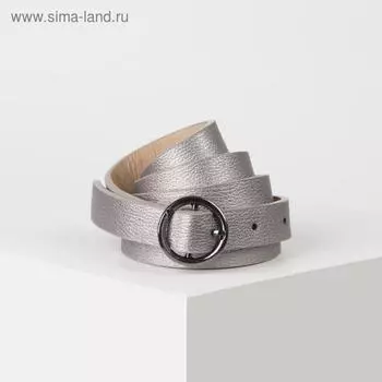 Ремень женский, ширина - 1 см, пряжка металл, цвет бронзовый