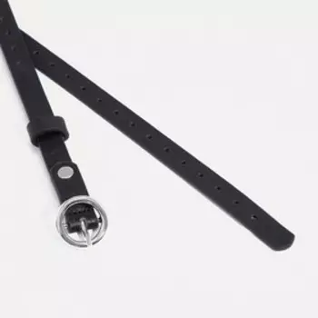 Ремень женский, ширина 1 см, винт, цвет чёрный