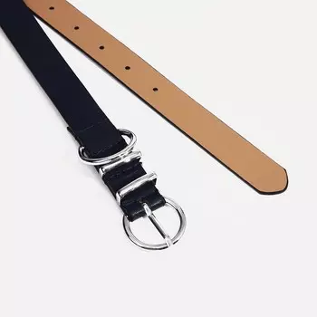 Ремень женский, ширина 2.2 см, пряжка металл, цвет синий