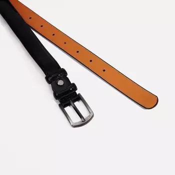 Ремень женский, ширина 2.2 см, пряжка металл, цвет чёрный