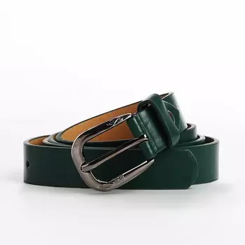 Ремень женский с винтом, 1002.2 см, пряжка тёмный металл, зелёный