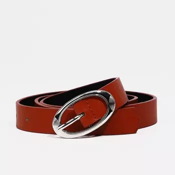Ремень женский, 1002.3 см, пряжка металл, серебристая, рыжий