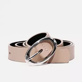 Ремень женский, ширина 2,3 см, пряжка металл, цвет бежевый