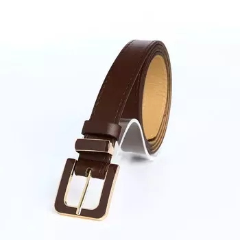 Ремень женский 1102.3 см, с классической пряжкой в ремня, коричневый