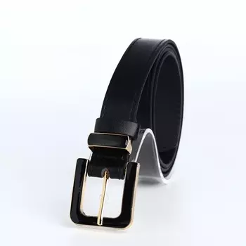 Ремень женский 1102.3 см, с классической пряжкой в ремня, чёрный