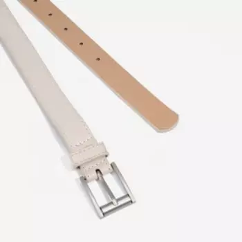 Ремень женский, ширина - 2,3 см, пряжка металл, цвет бежевый