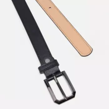 Ремень женский, ширина - 2,3 см, пряжка металл, цвет чёрный