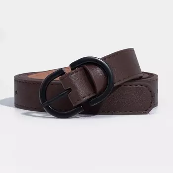 Ремень женский, ширина 2,3 см, пряжка металл, цвет коричневый