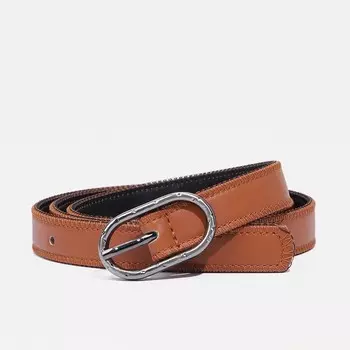 Ремень женский, 1002.4 см, пряжка тёмный металл, рыжий