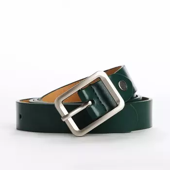 Ремень женский с винтом, 1102.4 см, пряжка металл, матовая, тёмно-зелёный