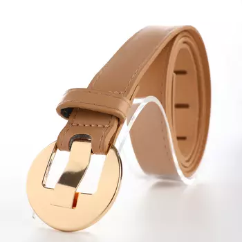 Ремень женский, 1102.5 см, пряжка металл, золотистая, бежевый