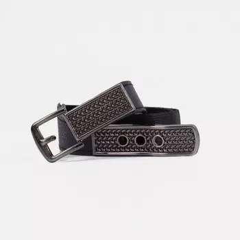 Ремень женский, ширина 2,5 см, резинка, пряжка серебро, цвет чёрный