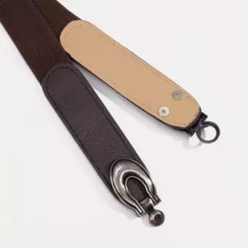 Ремень женский, ширина 2,5 см, резинка, пряжка серебро, цвет тмно-коричневый