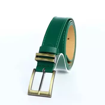 Ремень женский с винтом, 1102.5 см, пряжка металл, золотистая, зелёный
