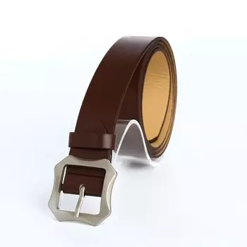 Ремень женский с винтом, 1102.5 см, матовая классическая пряжка металл, коричневый
