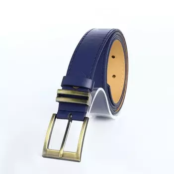 Ремень женский с винтом, 1102.5 см, пряжка металл, золотистая, синий