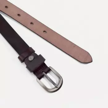 Ремень женский, ширина 2,5 см, винт, пряжка тёмный металл, цвет коричневый