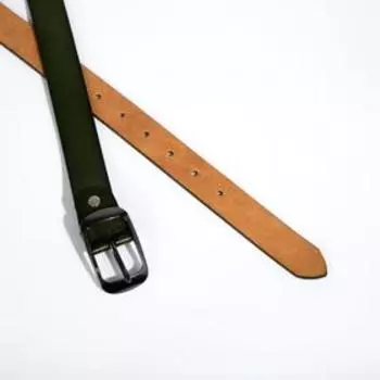 Ремень женский, ширина 2,5 см, винт, пряжка тёмный металл, цвет зелёный