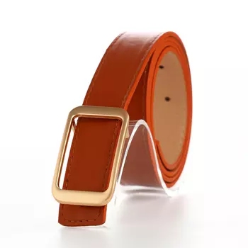 Ремень женский, 1102.6 см, пряжка-гвоздик металл, рыжий